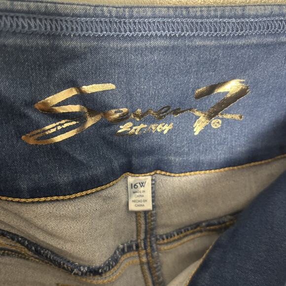 NWT Seven7 Plus High-Rise Tummy Toner Skinny Jean Lunar 16W New Spot - Picture 4 of 9